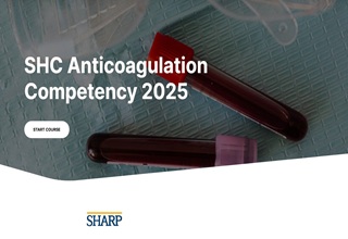 SHC Anticoagulation Competency 2025 Banner